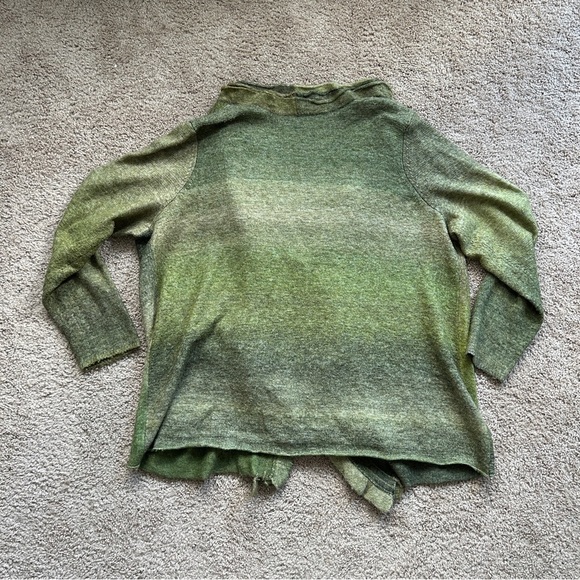 Lane Bryant Green Ombre Front Tie Ruffle Cardigan Sweater 22/24 - Picture 4 of 8